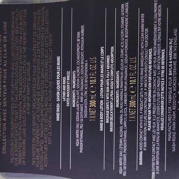 Baylis & Harding NWT Hand Wash + Hand & Body Lotion Set - Picture 2 of 3